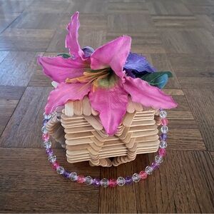 Handmade popsicle stick purse